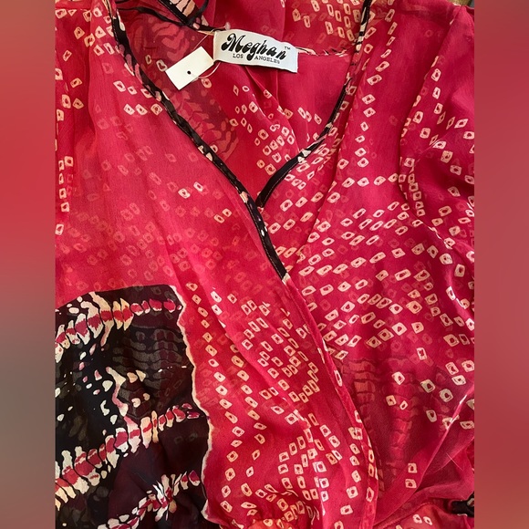 New Meghan Los Angeles split sleeve maxi dress size L - Picture 10 of 12